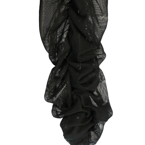 NEW Ashley Stewart Midi Dress Womens Size 18 20 Black Stretch Sheer Sleeves Boho - Picture 5 of 7